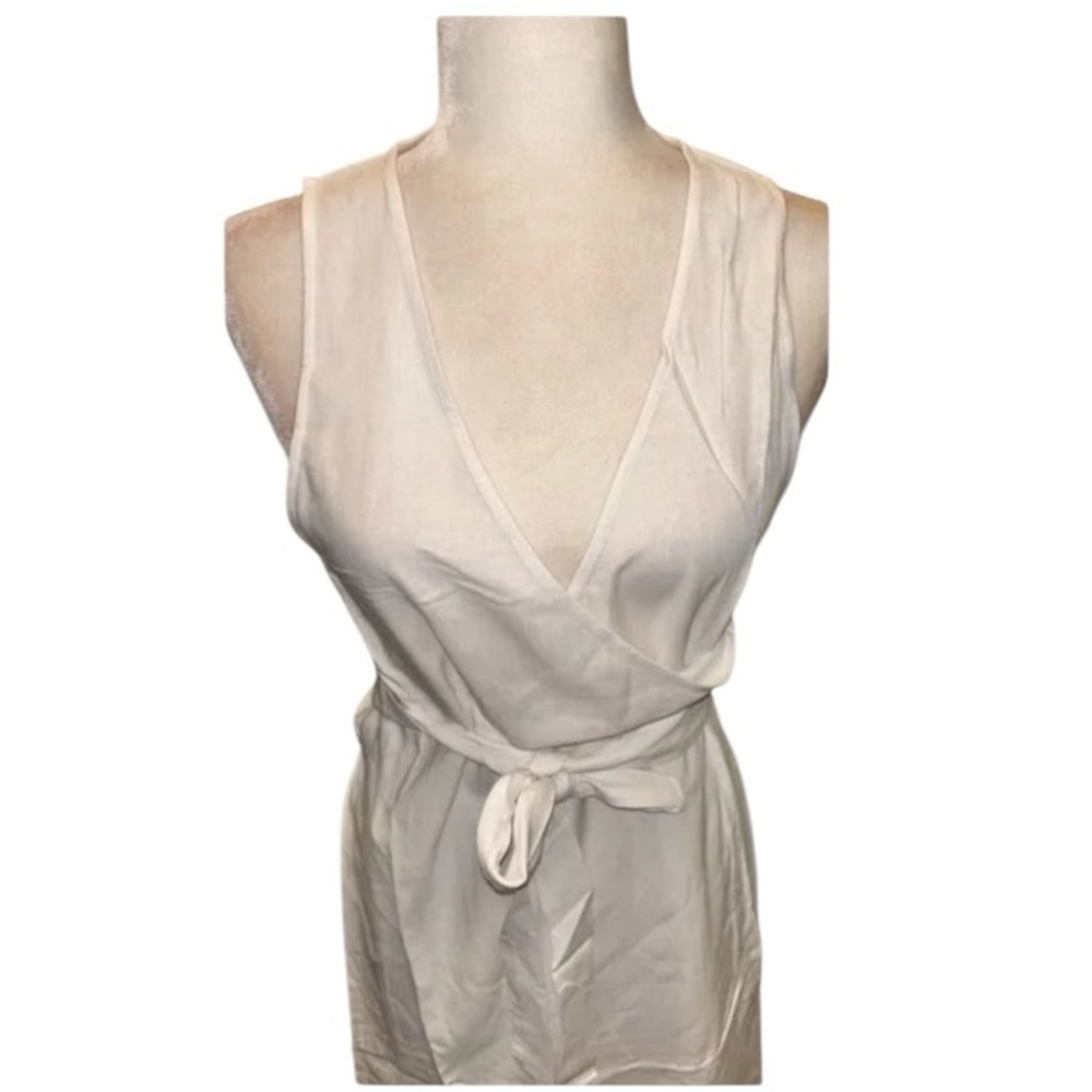 Andie The Maxi Wrap Dress Linen Coconut Women's Size Medium - Picture 3 of 8